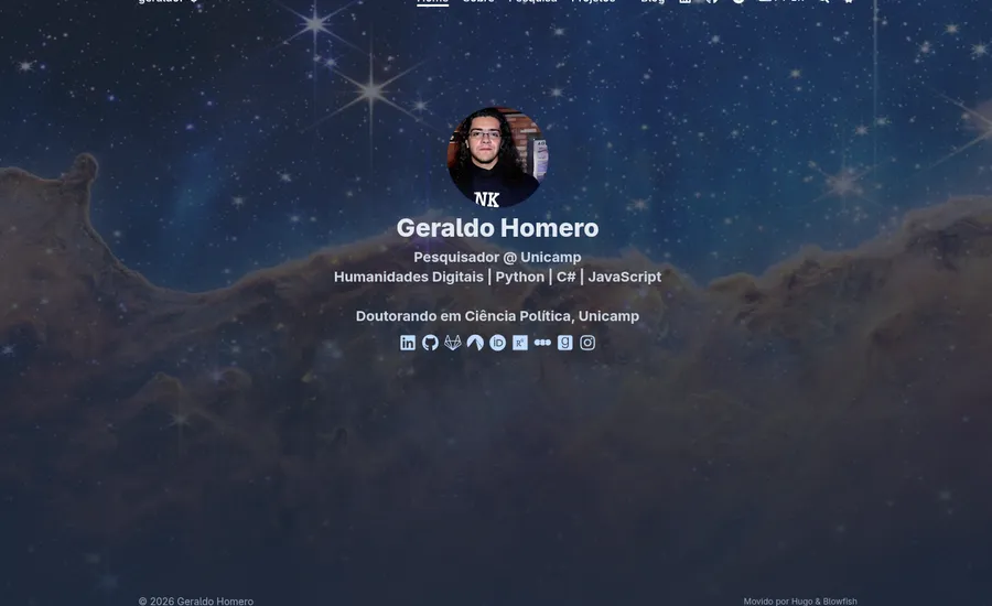Site acadêmico profissional